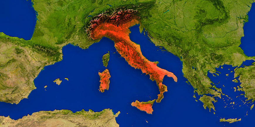 L'Italia sempre più calda, registrate temperature minime giornaliere più alte di sempre, con un +1,20°C rispetto alle medie storiche